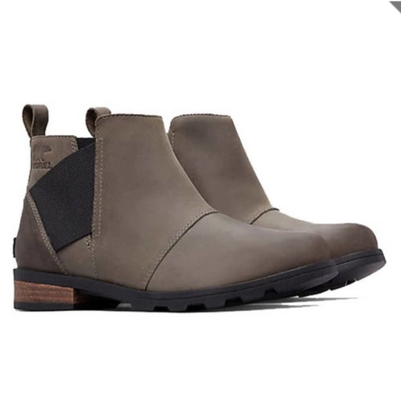 sorel emelie waterproof leather & suede booties